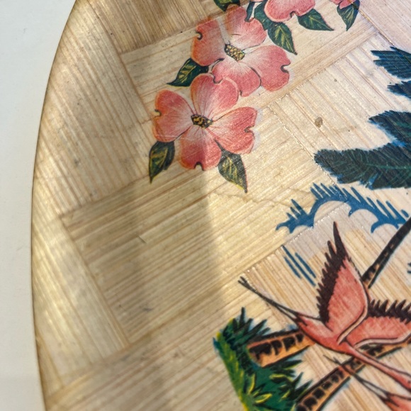 Vintage Florida pressed bamboo tray - Picture 4 of 8